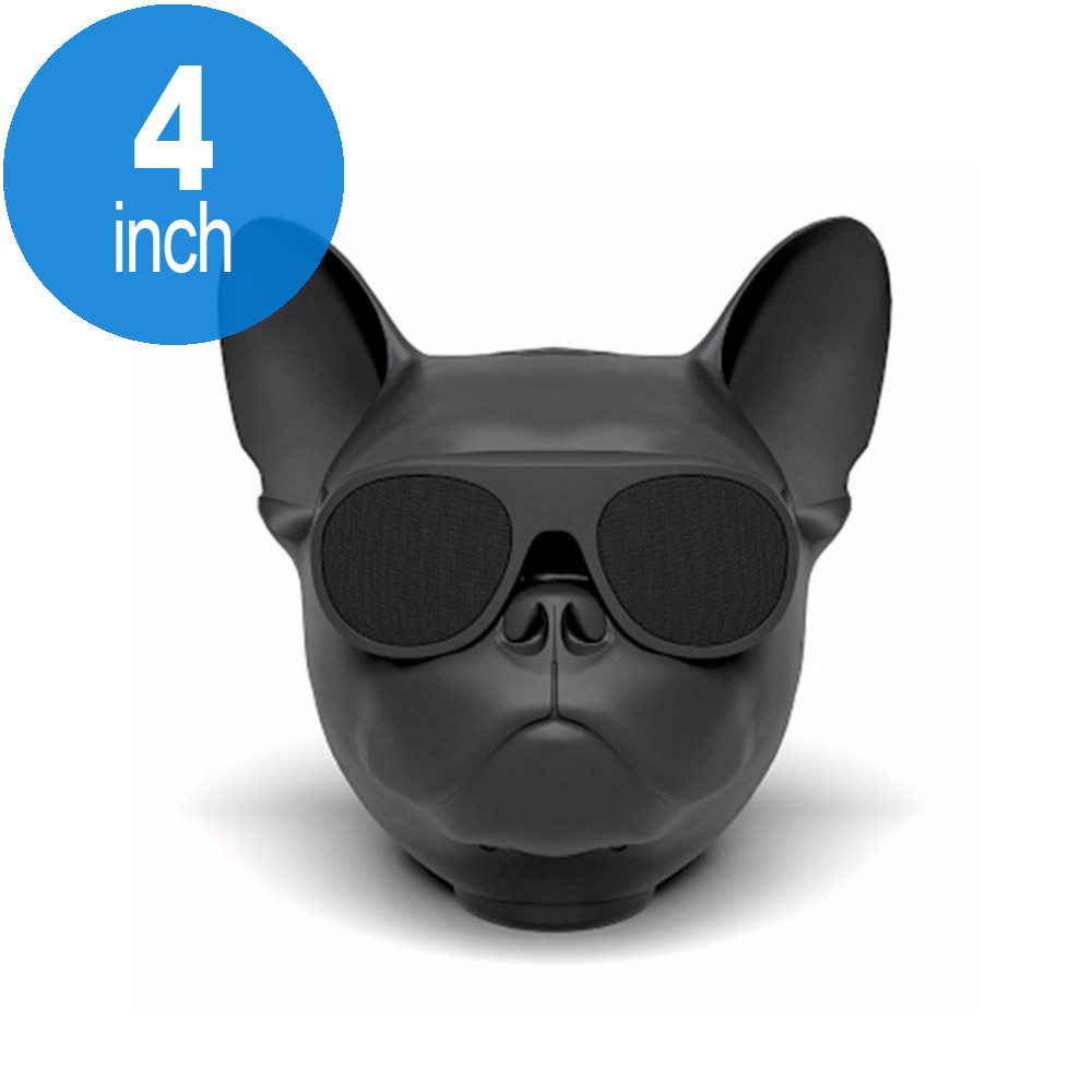 Small Size Cool Design SUNGLASSES Pit Bull Dog Portable Bluetooth Speaker (Black)